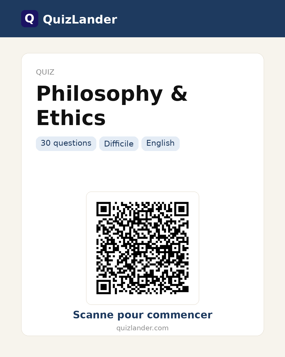 Carte de partage pour Philosophy & Ethics