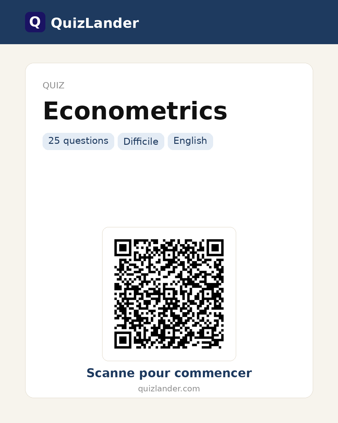 Carte de partage pour Econometrics