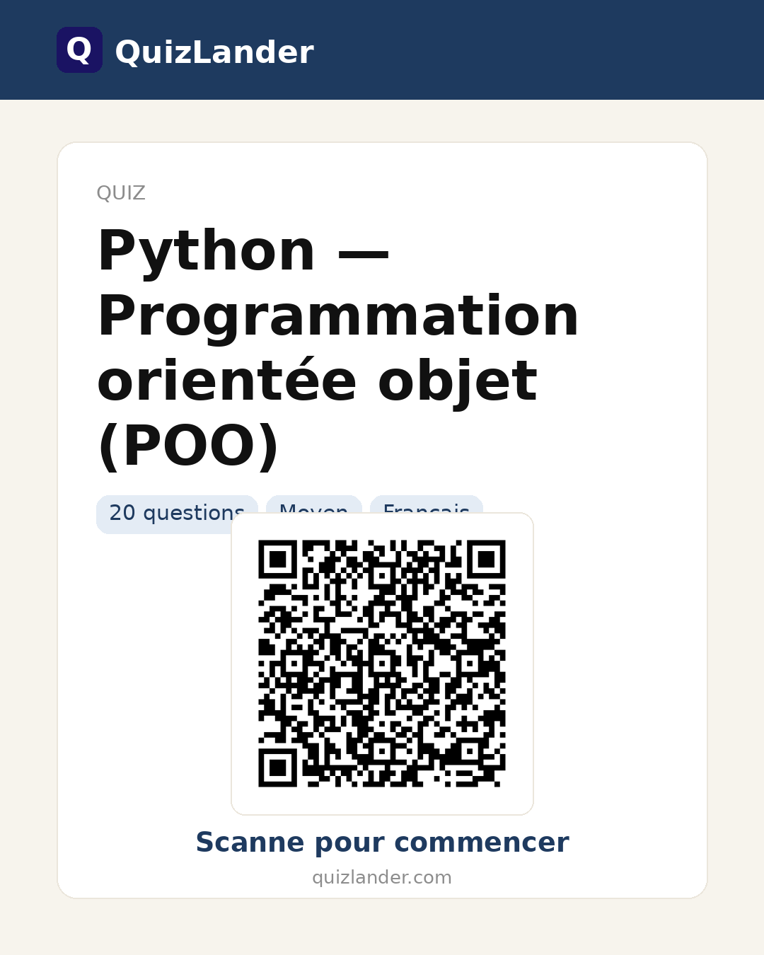 Carte de partage pour Python — Programmation orientée objet (POO)