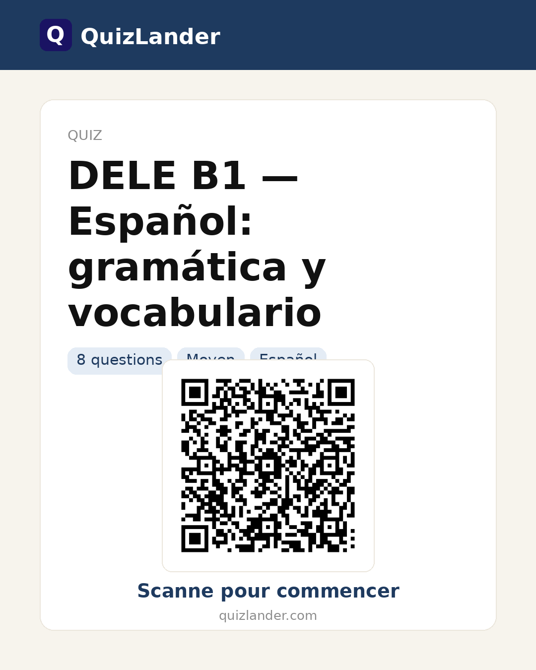 Carte de partage pour DELE B1 — Español: gramática y vocabulario