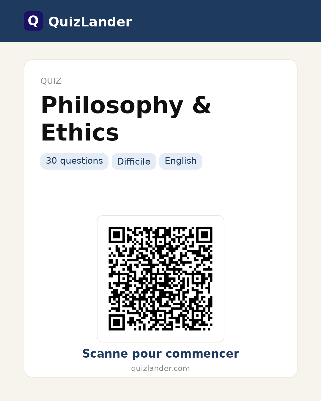 Carte de partage pour Philosophy & Ethics