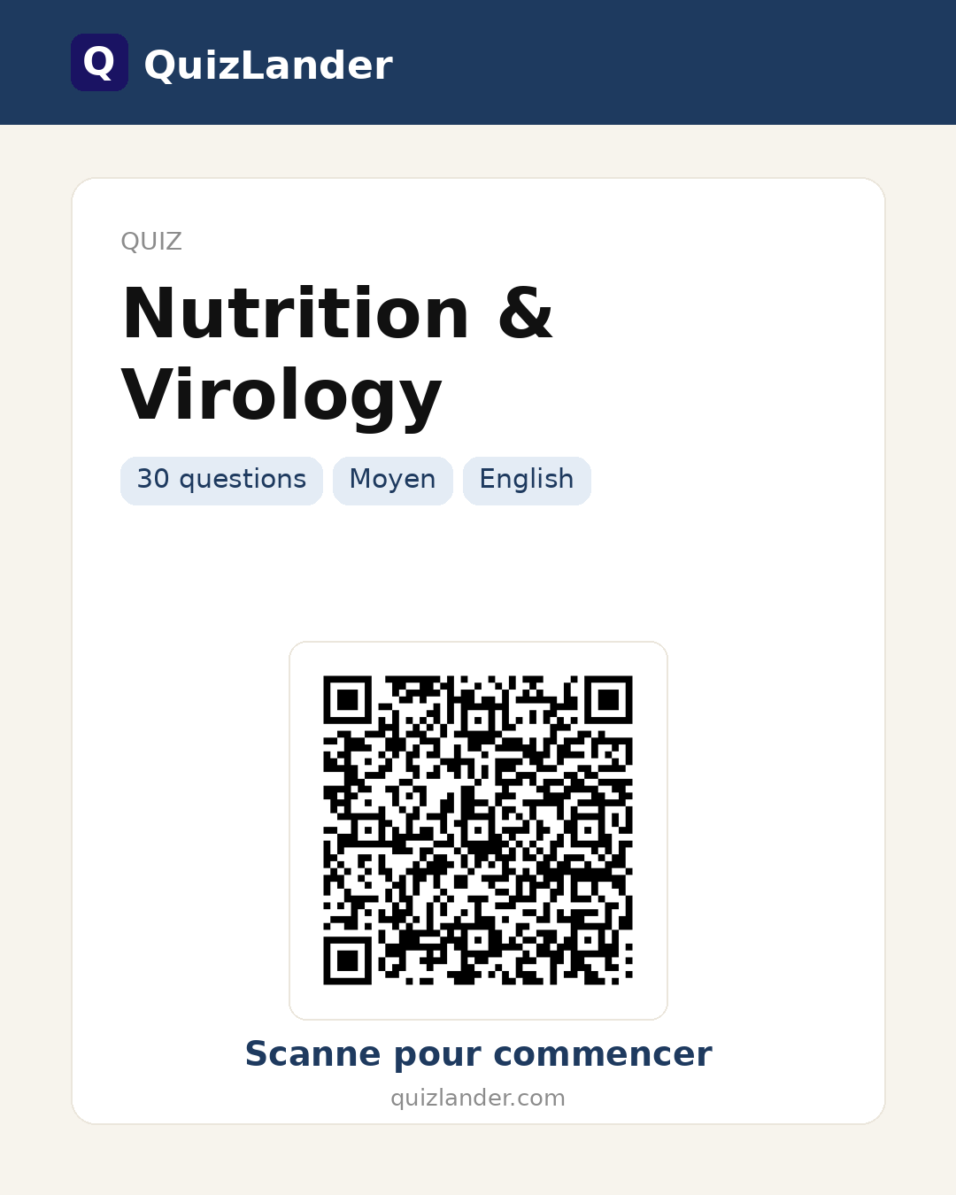 Carte de partage pour Nutrition & Virology