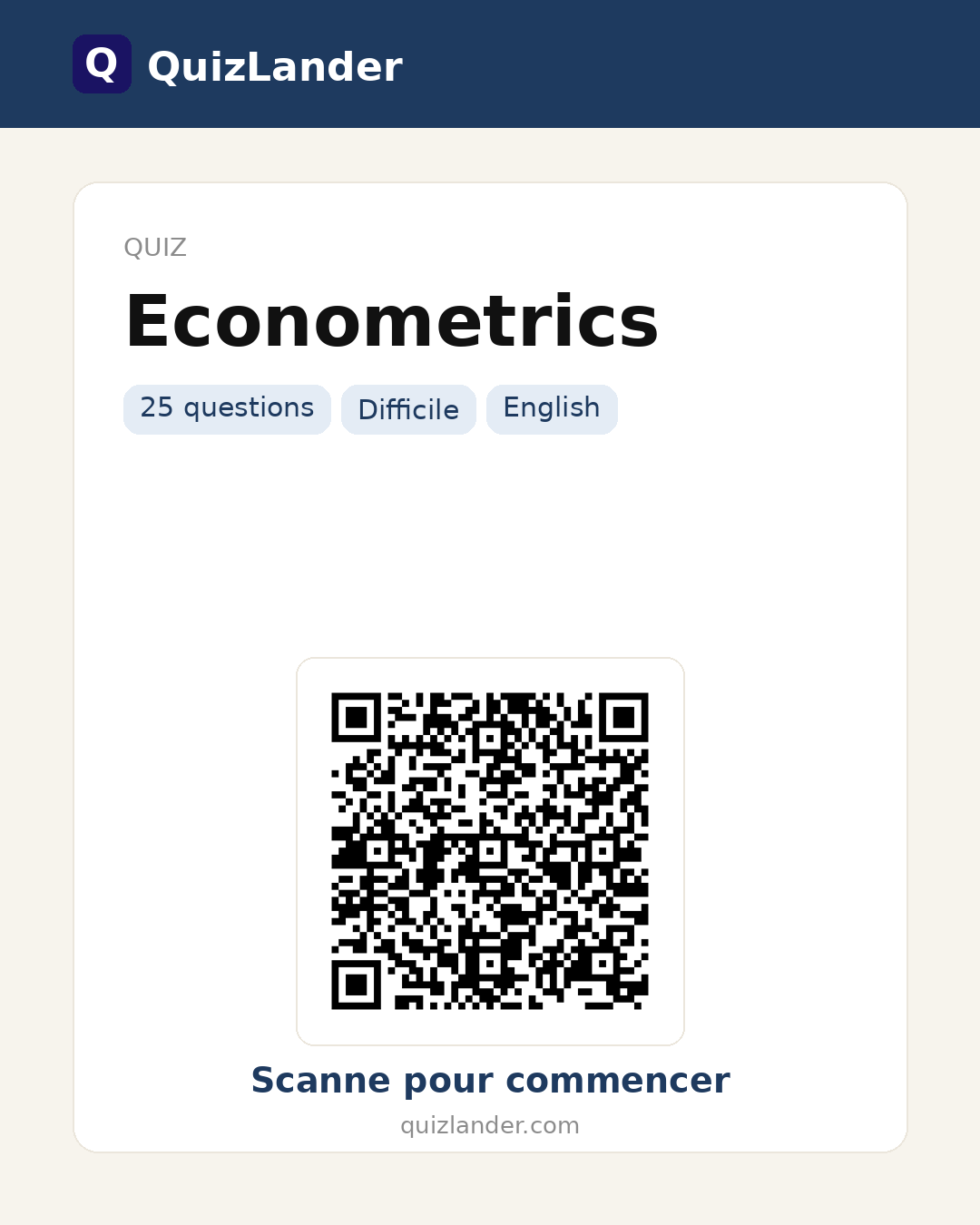 Carte de partage pour Econometrics