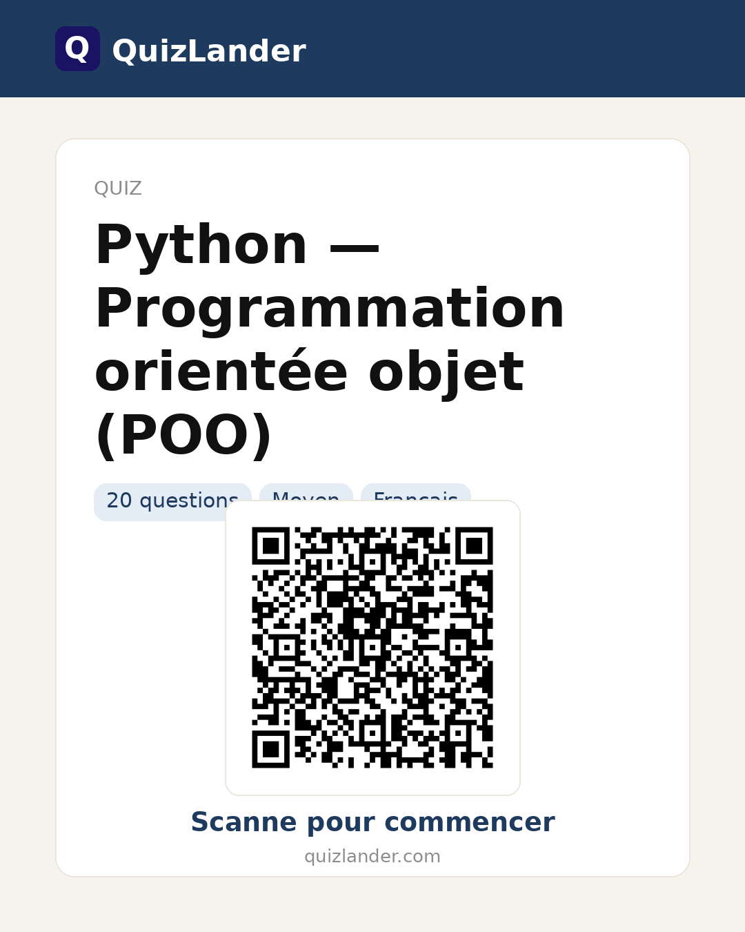 Carte de partage pour Python — Programmation orientée objet (POO)