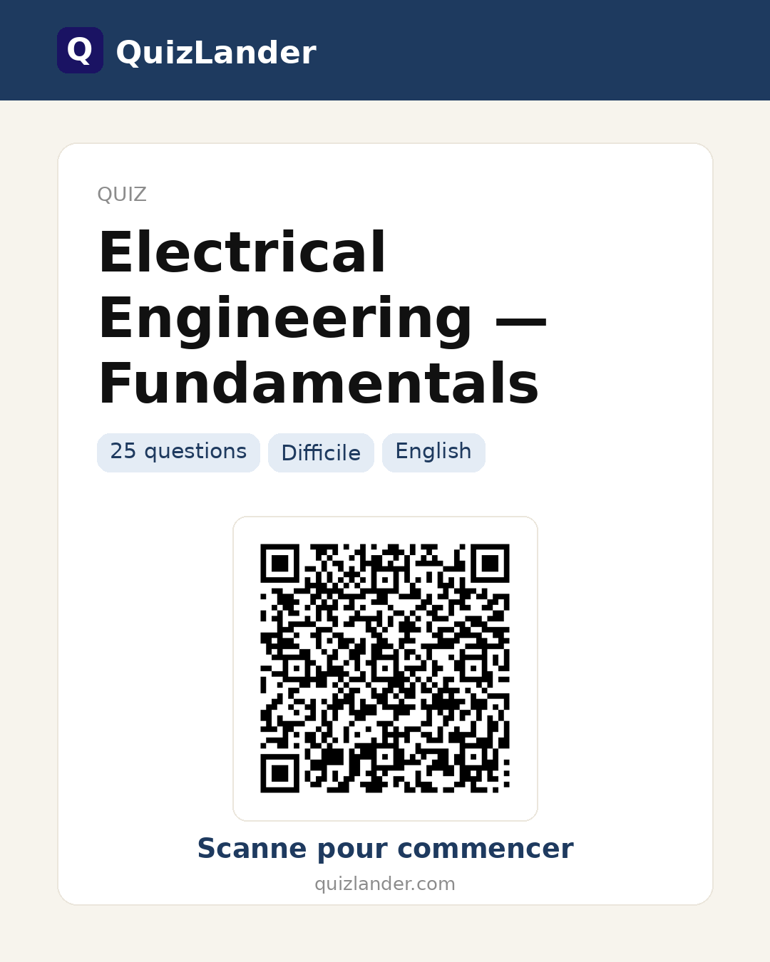 Carte de partage pour Electrical Engineering — Fundamentals