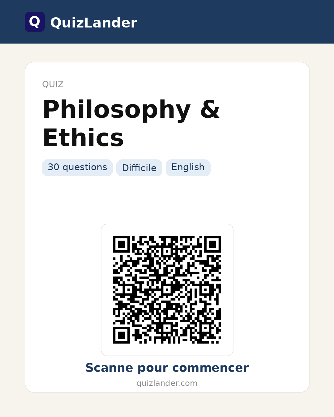 Carte de partage pour Philosophy & Ethics