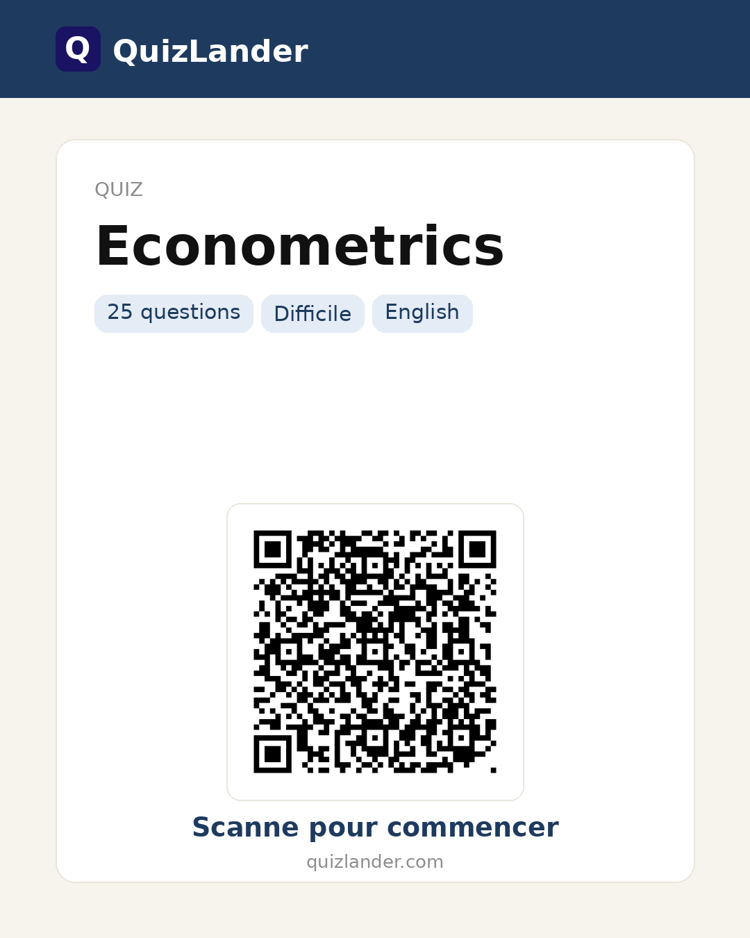 Carte de partage pour Econometrics