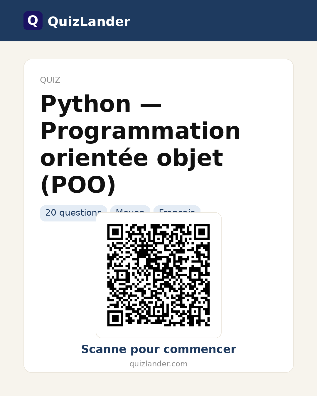 Carte de partage pour Python — Programmation orientée objet (POO)