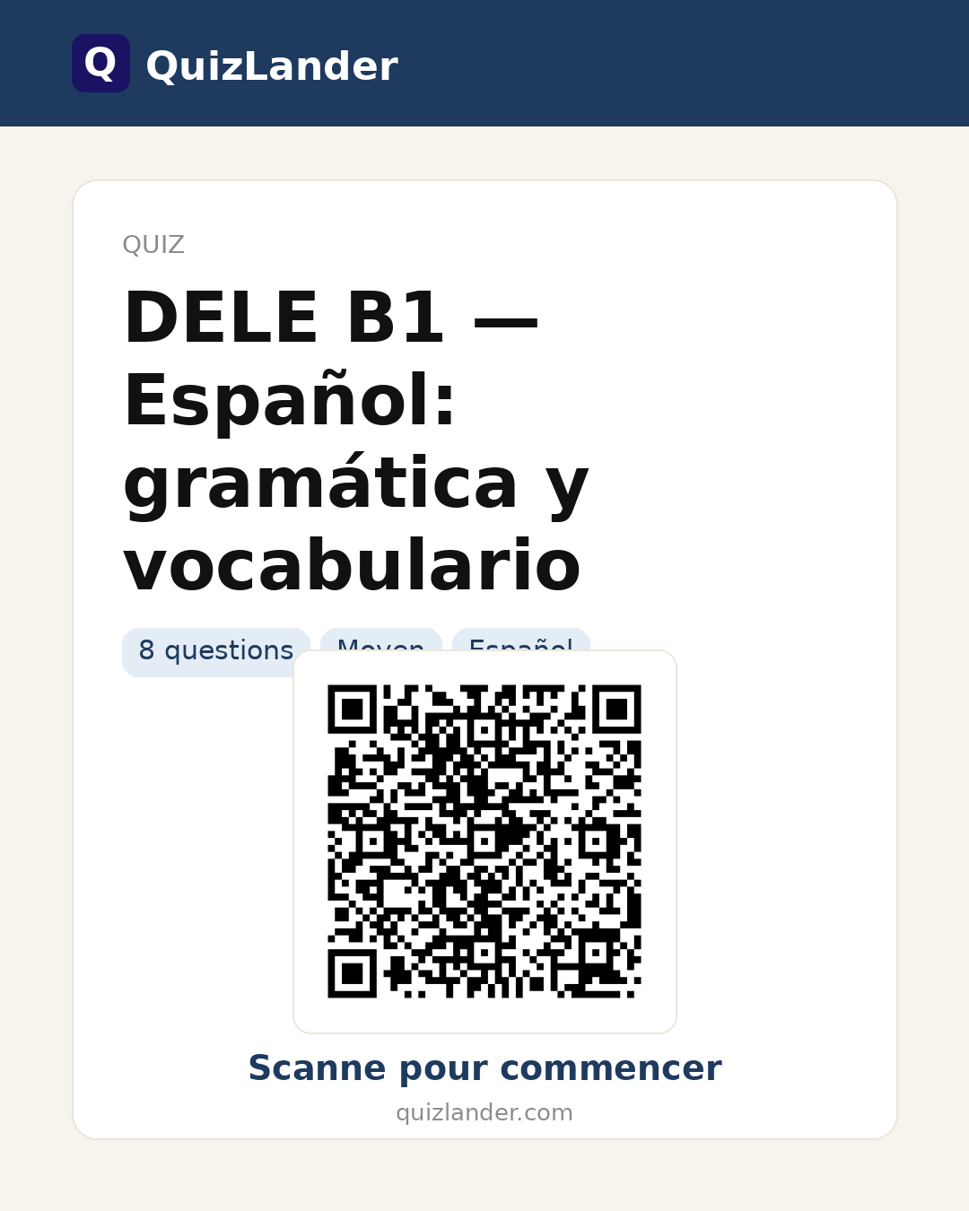 Carte de partage pour DELE B1 — Español: gramática y vocabulario