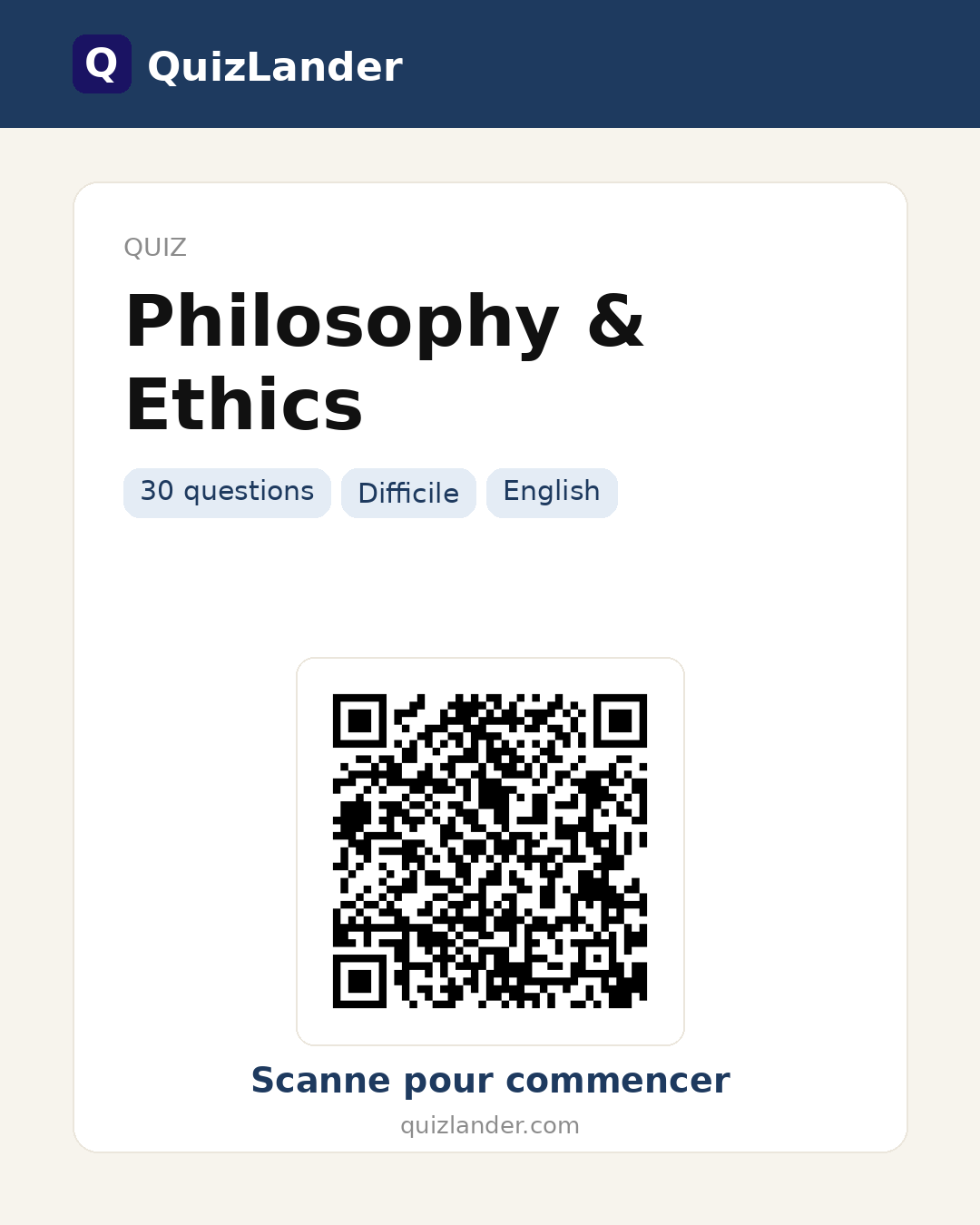 Carte de partage pour Philosophy & Ethics