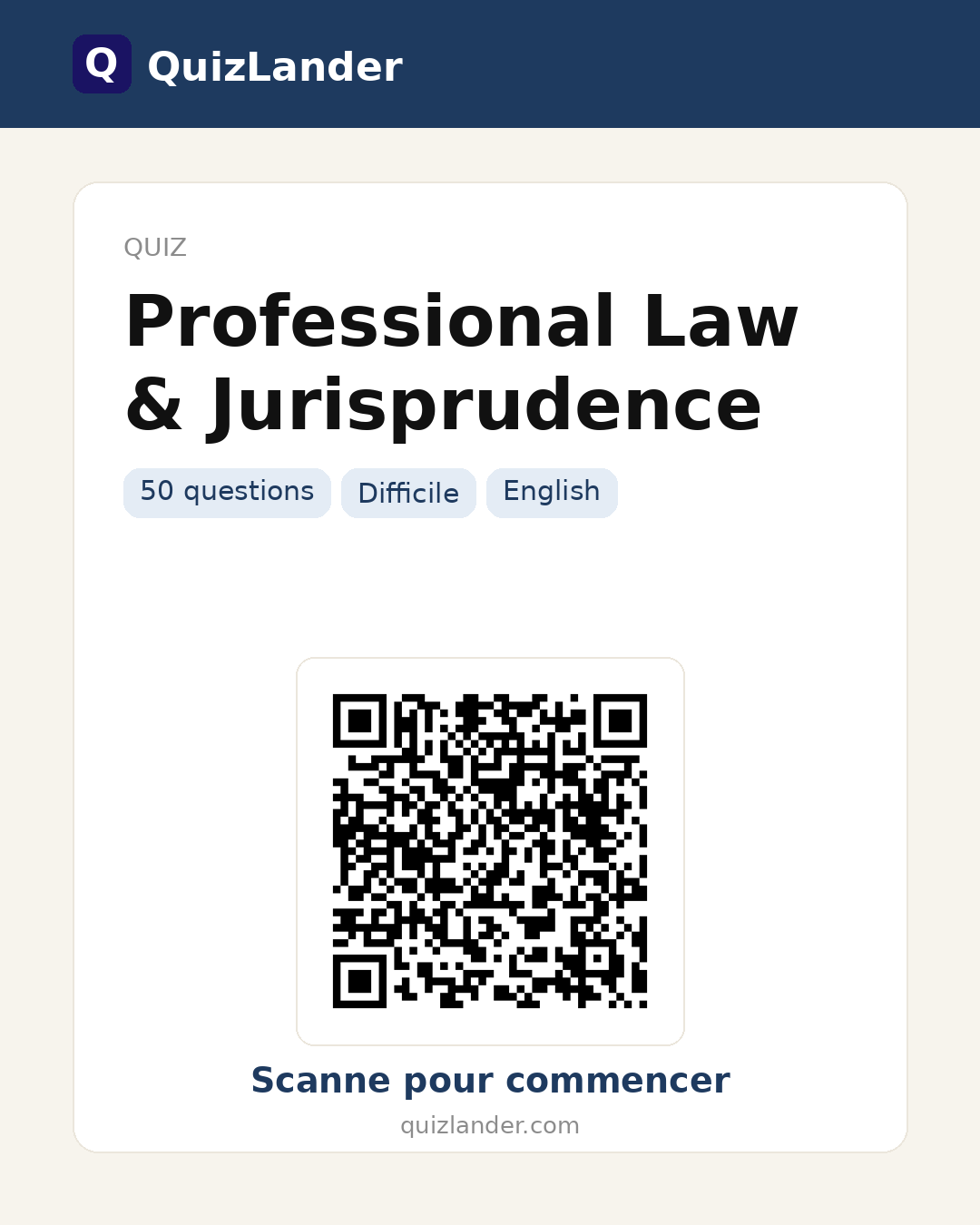 Carte de partage pour Professional Law & Jurisprudence