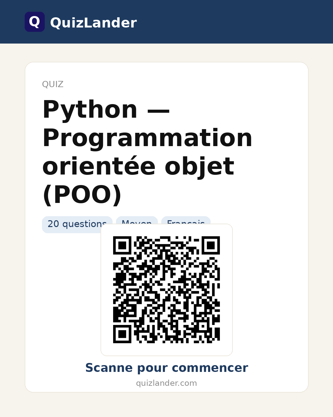 Carte de partage pour Python — Programmation orientée objet (POO)