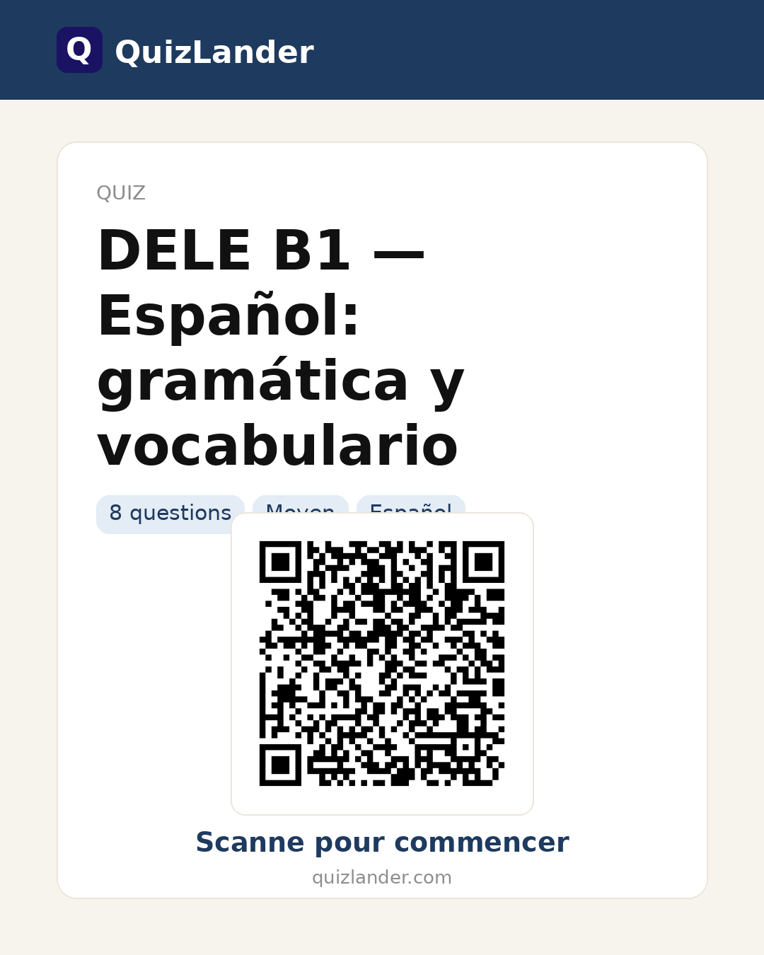 Carte de partage pour DELE B1 — Español: gramática y vocabulario