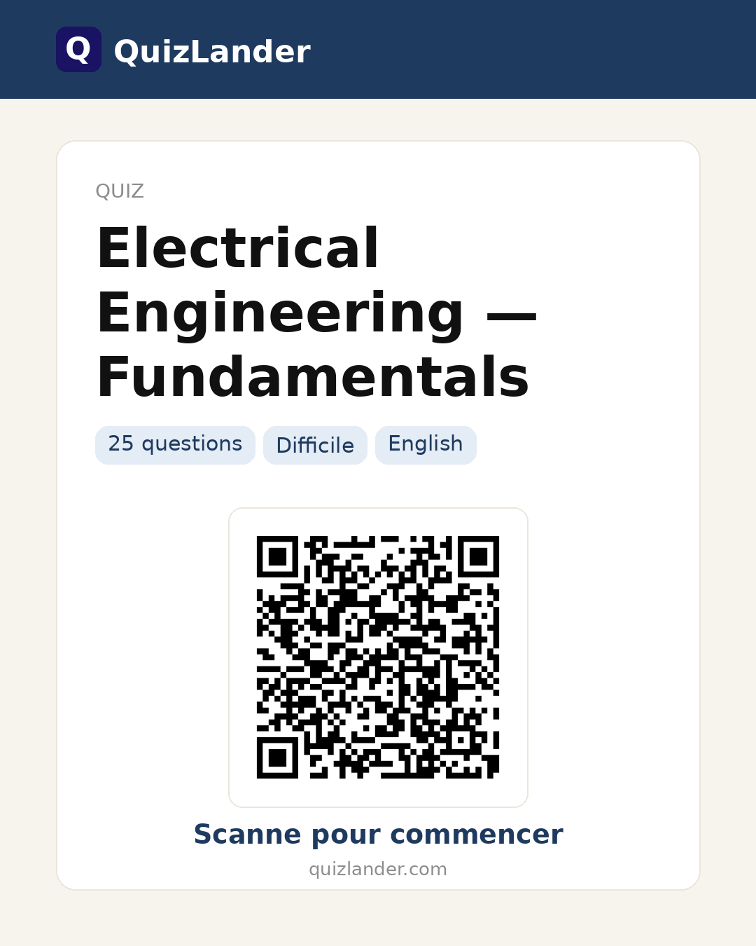 Carte de partage pour Electrical Engineering — Fundamentals