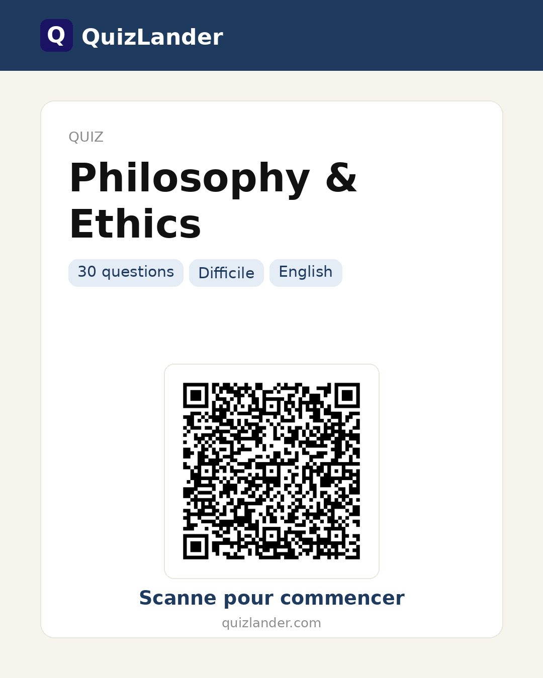 Carte de partage pour Philosophy & Ethics