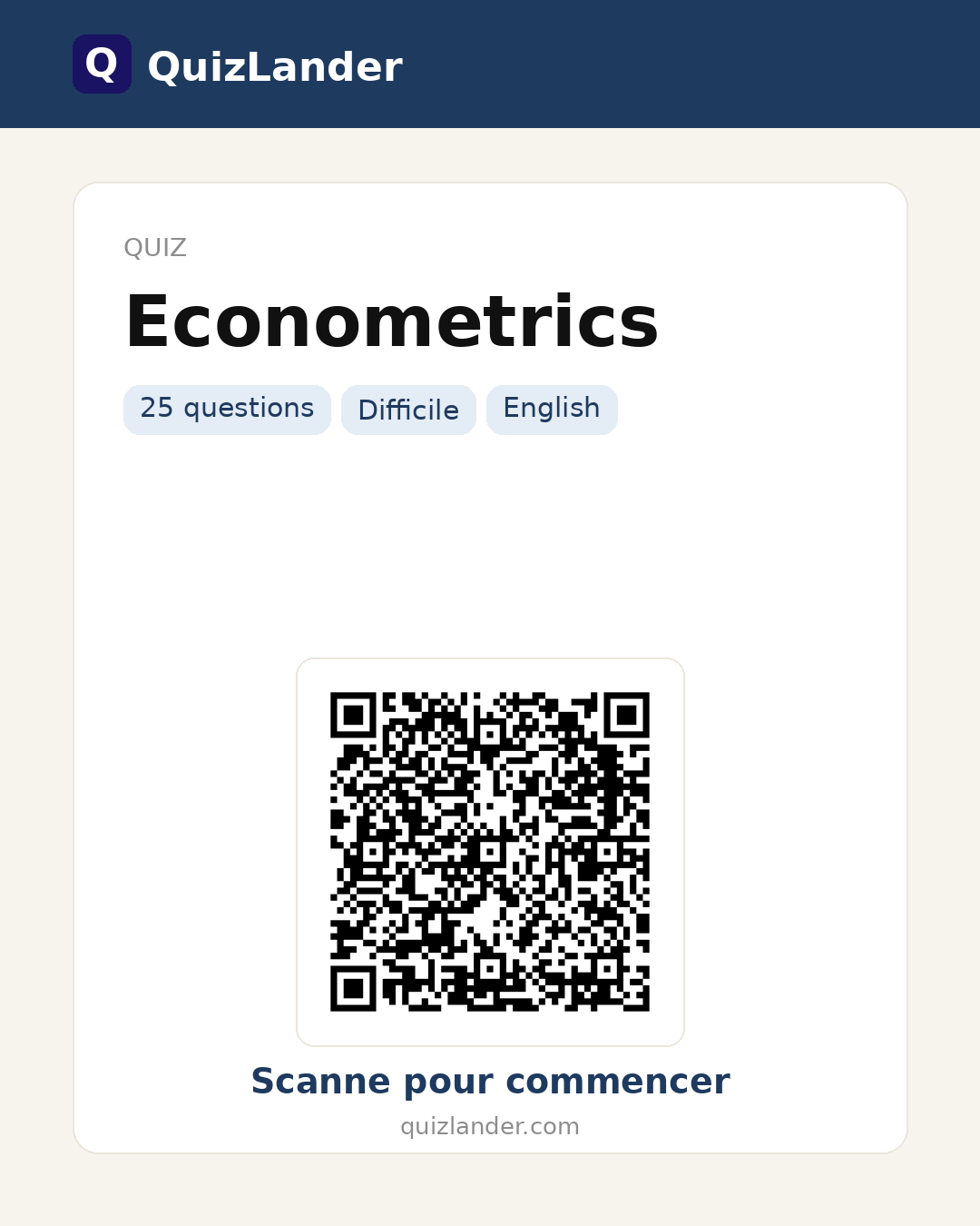Carte de partage pour Econometrics
