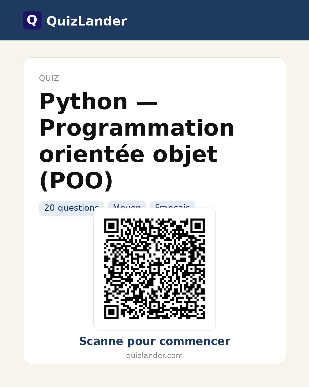 Carte de partage pour Python — Programmation orientée objet (POO)