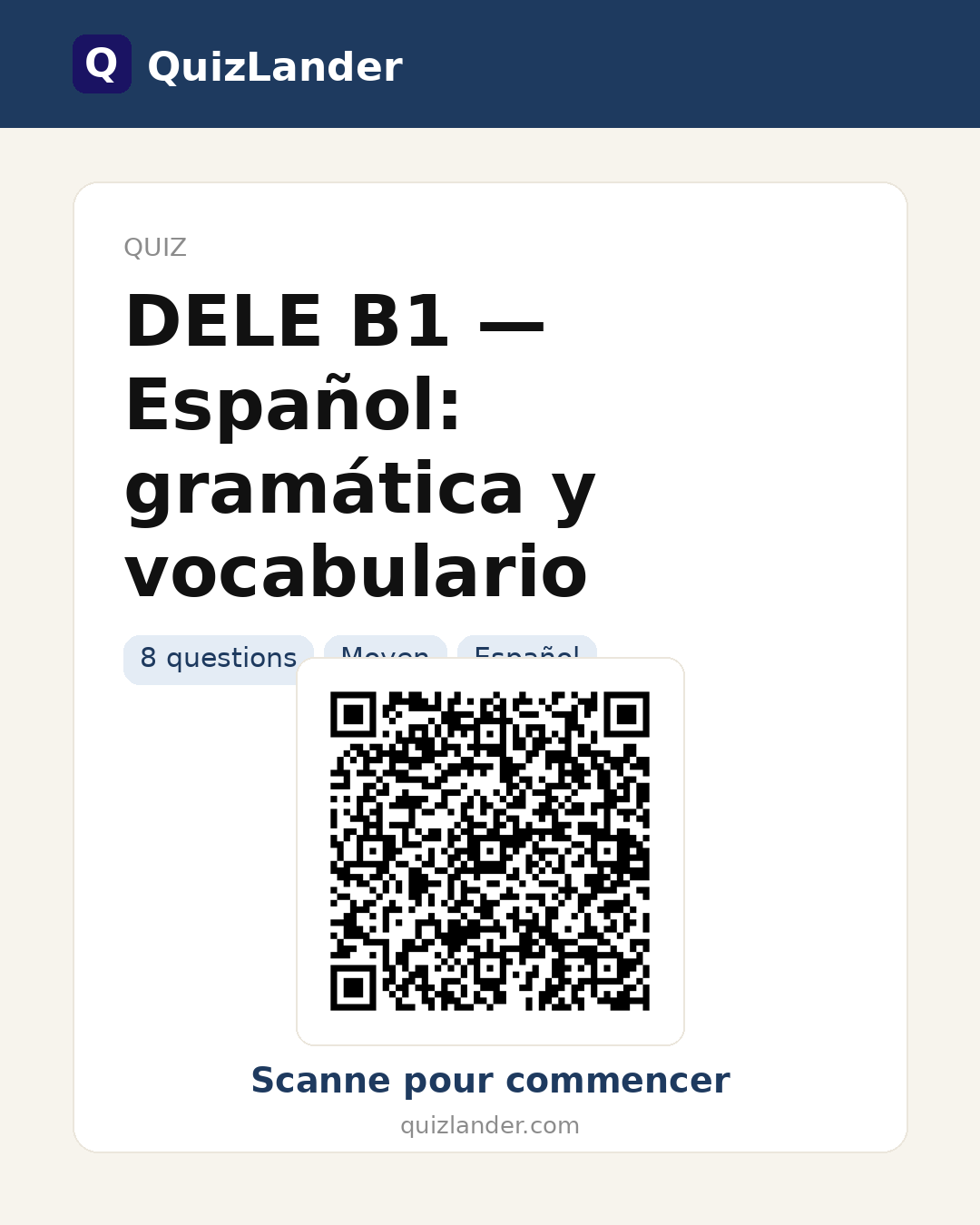 Carte de partage pour DELE B1 — Español: gramática y vocabulario
