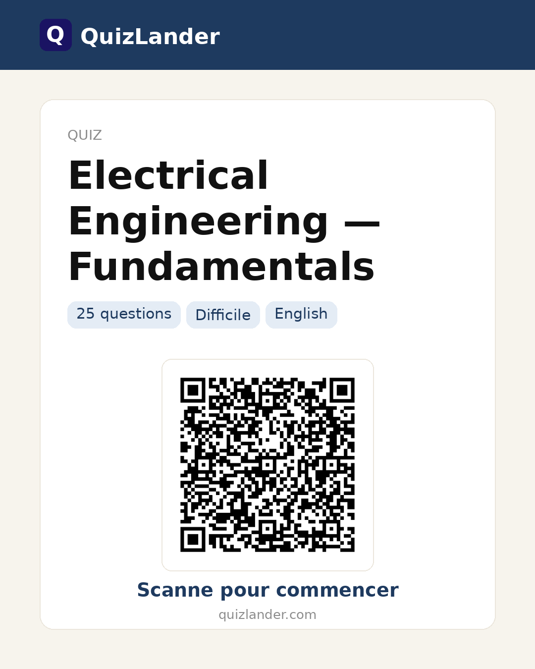 Carte de partage pour Electrical Engineering — Fundamentals